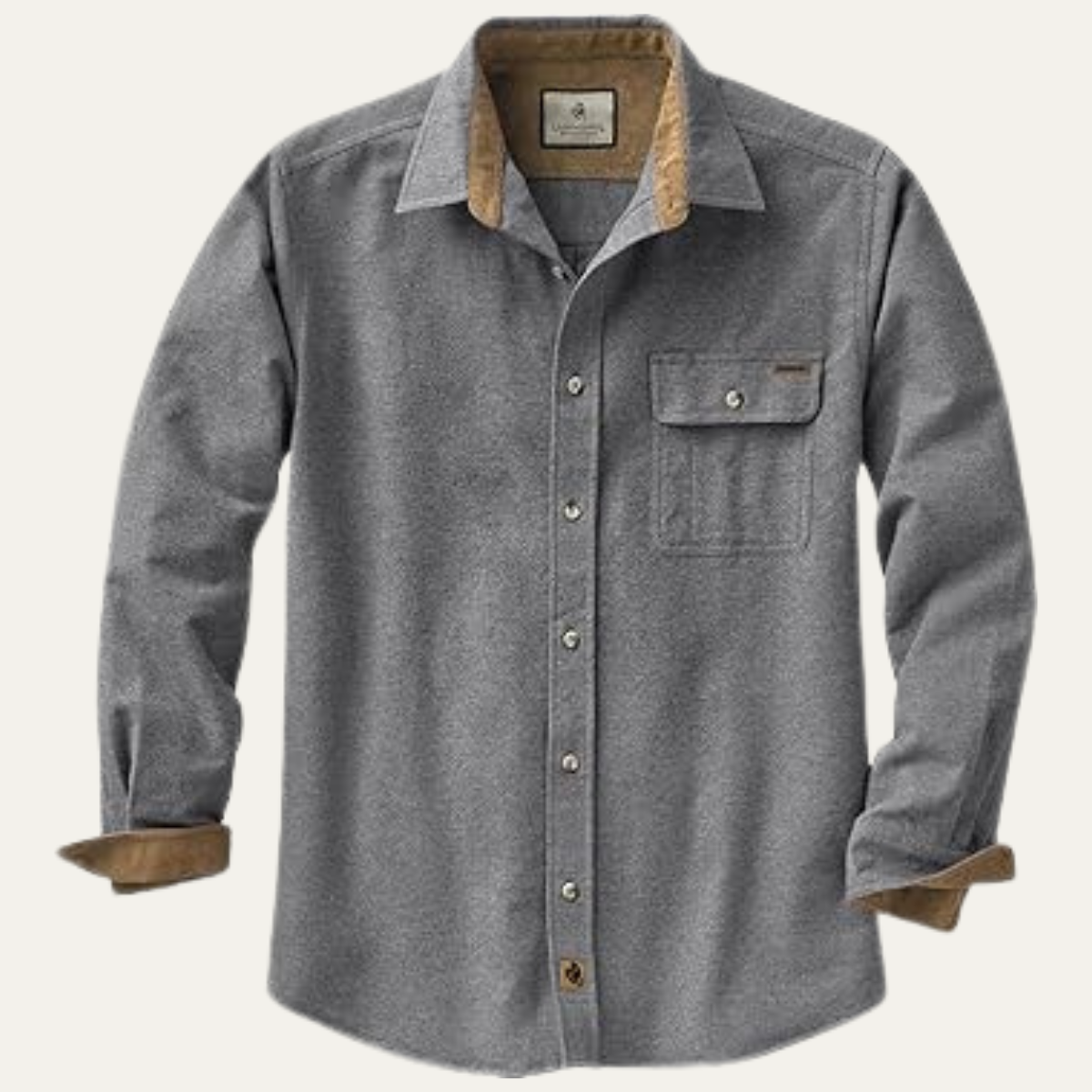 The Capri Men’s Legendary Flannel Button Down Shirt Workwear with Corduroy Trim