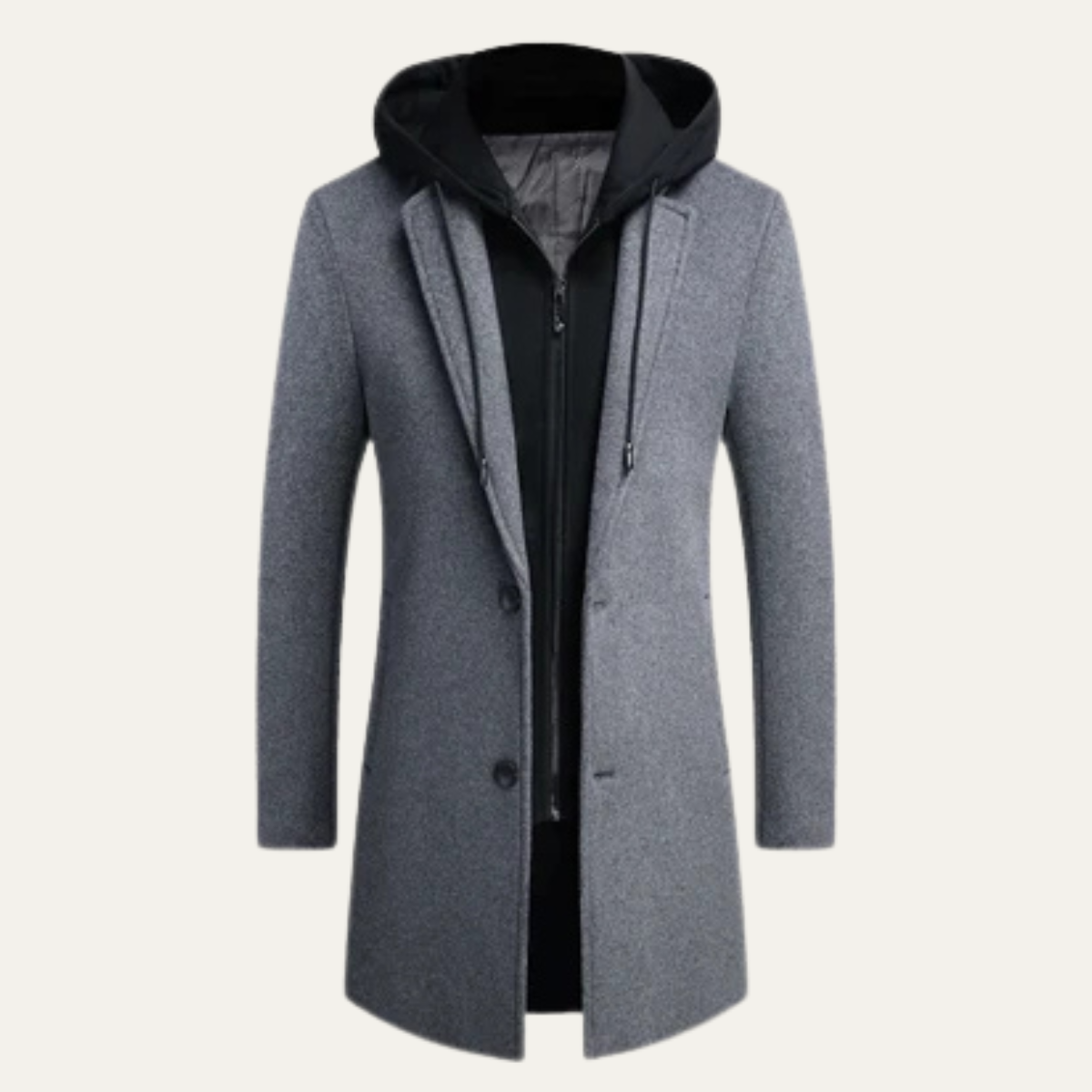 The Miseno Men’s Wool Blend Smart Overcoat with Hood