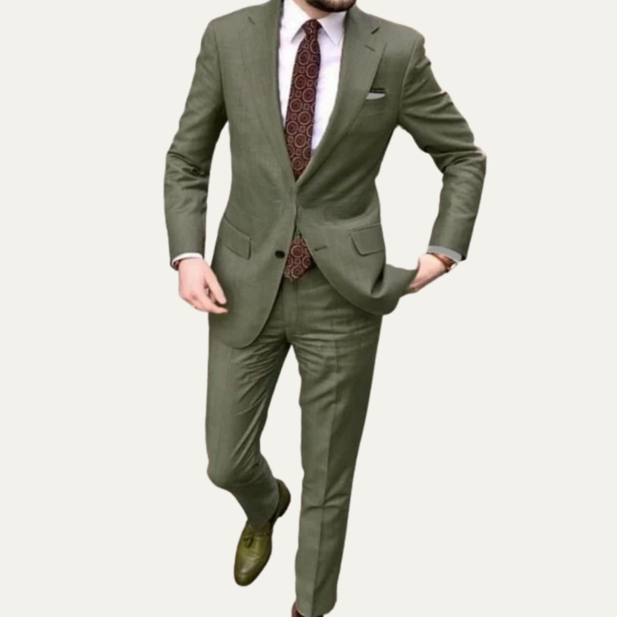The San Remo Men’s Trendy Slim Fit Suit – 2 Piece Classic Blazer & Trousers