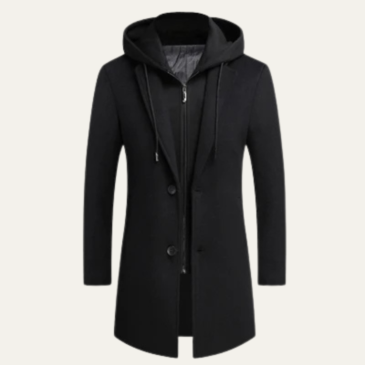 The Miseno Men’s Wool Blend Smart Overcoat with Hood