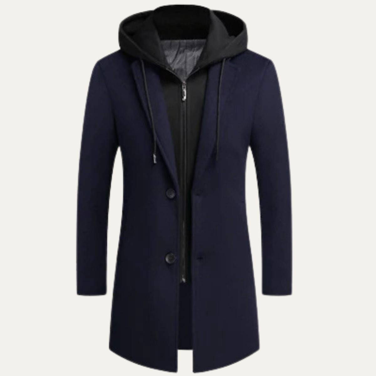 The Miseno Men’s Wool Blend Smart Overcoat with Hood