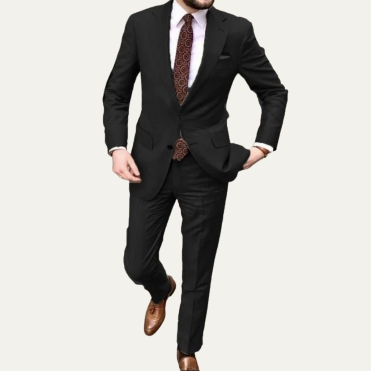 The San Remo Men’s Trendy Slim Fit Suit – 2 Piece Classic Blazer & Trousers