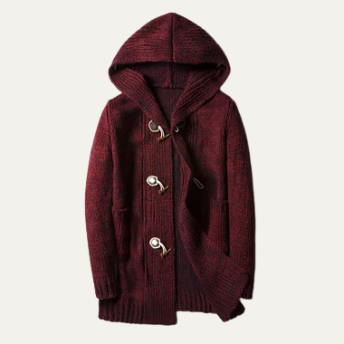 The Porto Cesareo Men’s Warm Casual Thick Knitted Hooded Cardigan