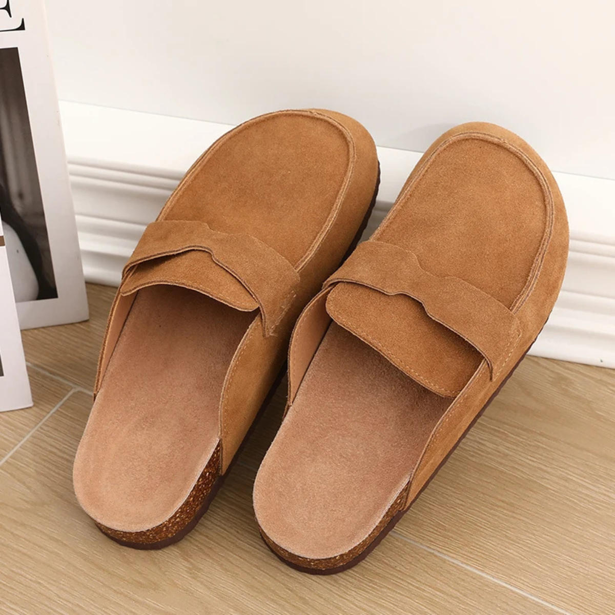 The Lavenham Men's Suede Slip On Trendy Moccasin Slipper