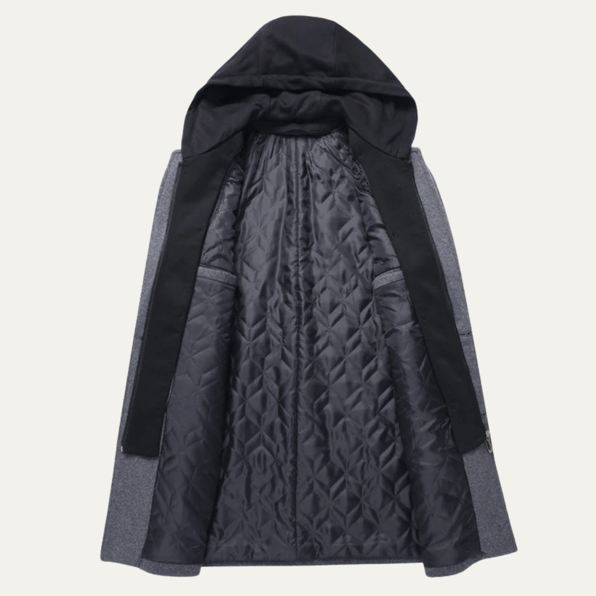 The Miseno Men’s Wool Blend Smart Overcoat with Hood