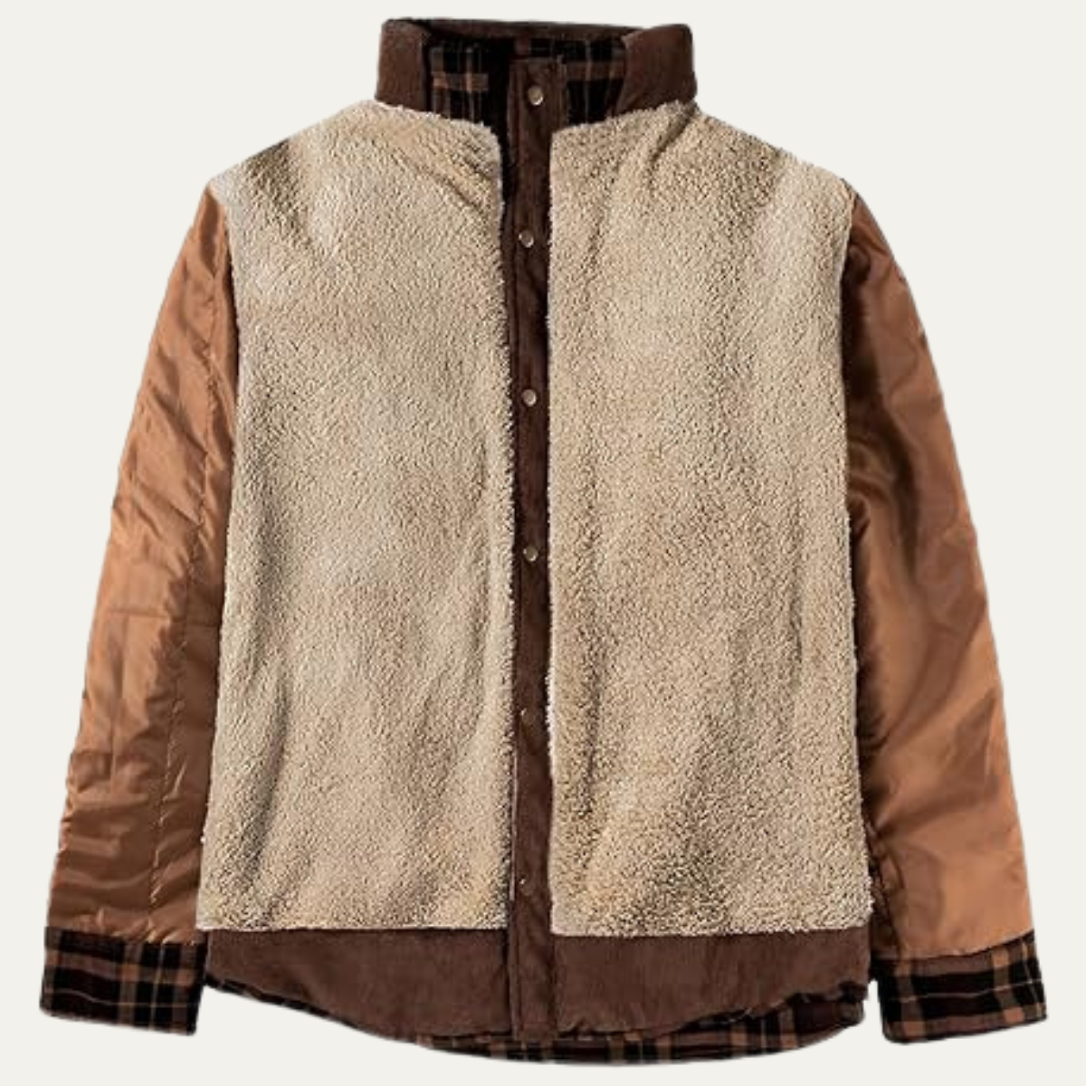 The Procida Men’s Outdoor Sherpa Lined Flannel Shirt Jacket