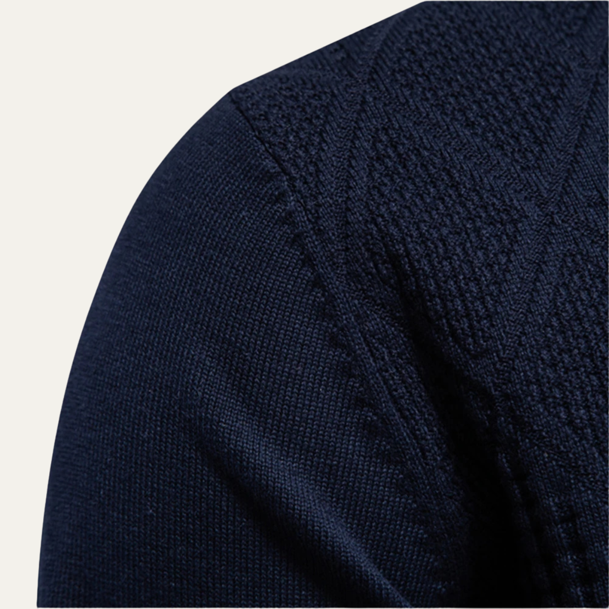 The Hebrides Men's Casual Diamond Pattern KnitPolo Jumper