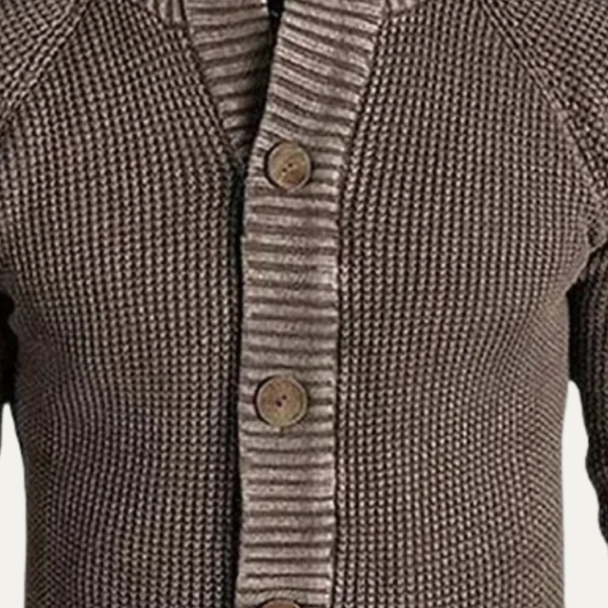The Pozzuoli Men’s Chunky Knit Button Up Cardigan with Stand Collar