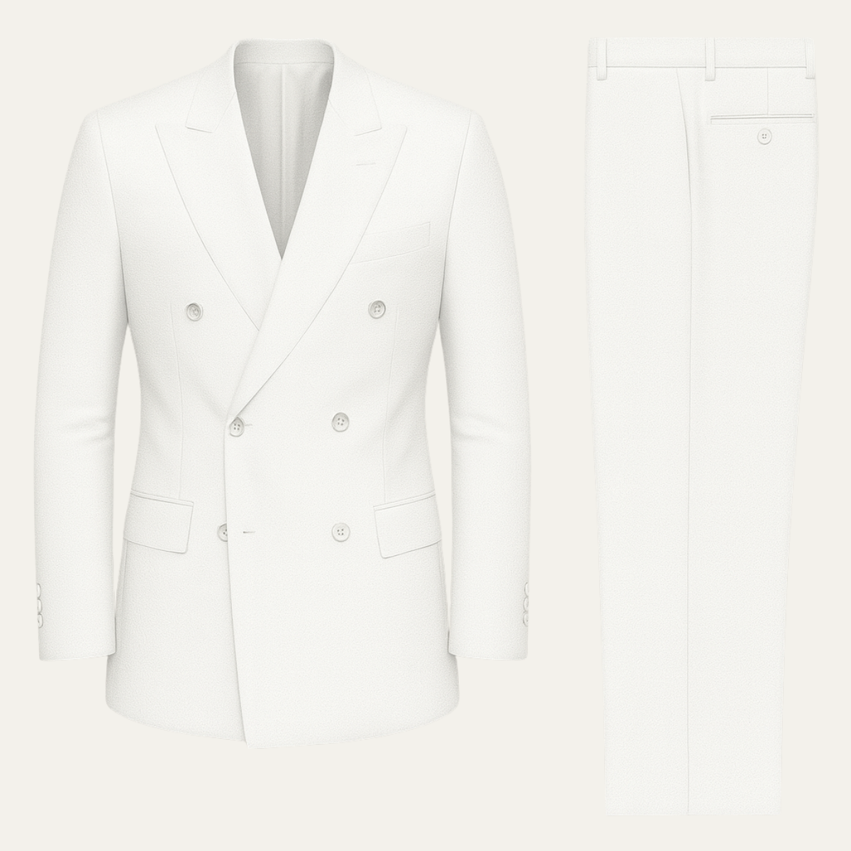 The Ventimiglia Men’s Double Breasted Suit – Slim Fit 2 Piece Blazer & Trousers