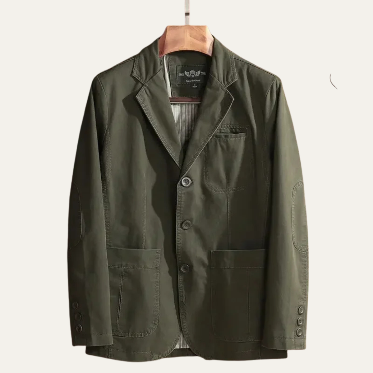 The Costa Smeralda Men's Army Green Light Weight Cotton Blazer Jacket