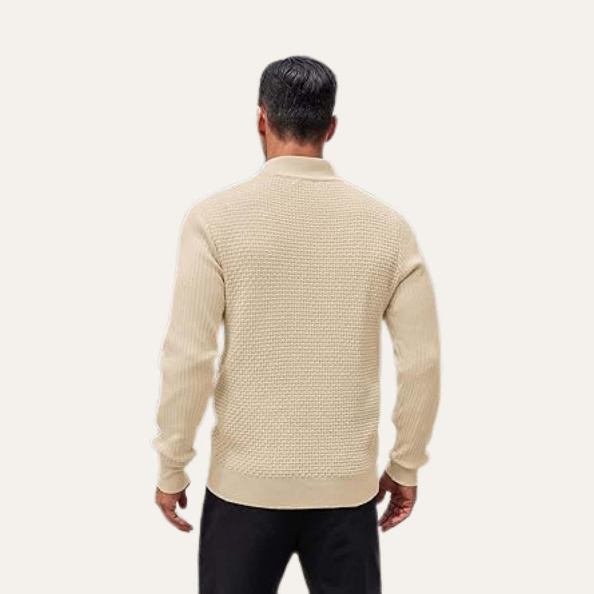 The Portofino Men’s Casual Knitted Henley Textured Jumper