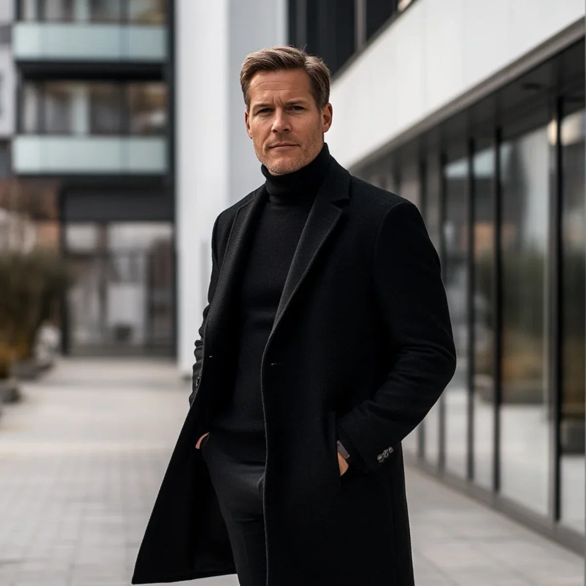 The Glastonbury Men's Classic Long Winter Smart Coat