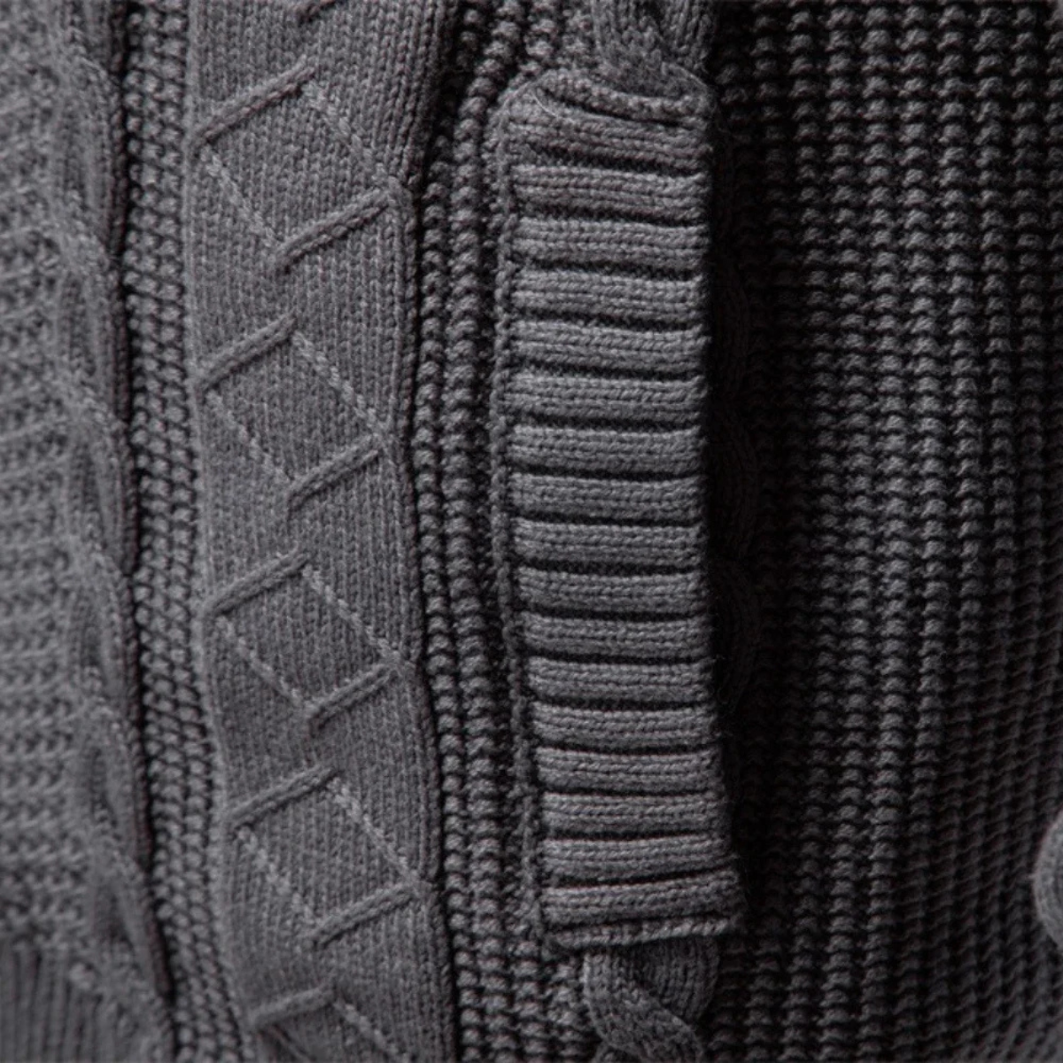 The Flintshire Men's Stylish Full Zip Warm Knitted Jacket