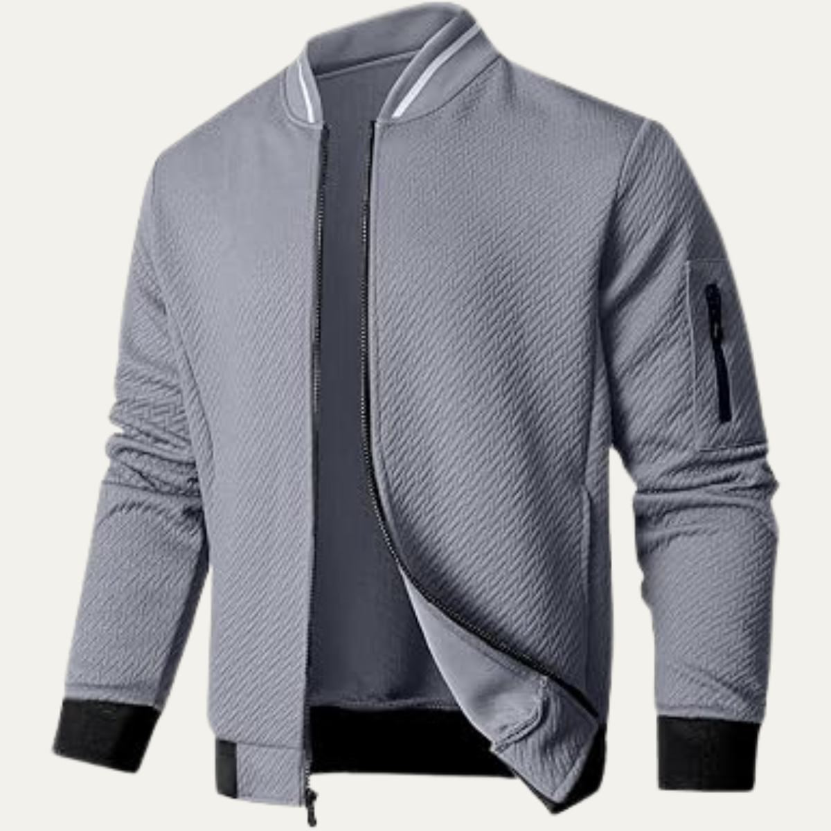 The Monterosso Men’s Casual Zip Up Lightweight Bomber Jacket