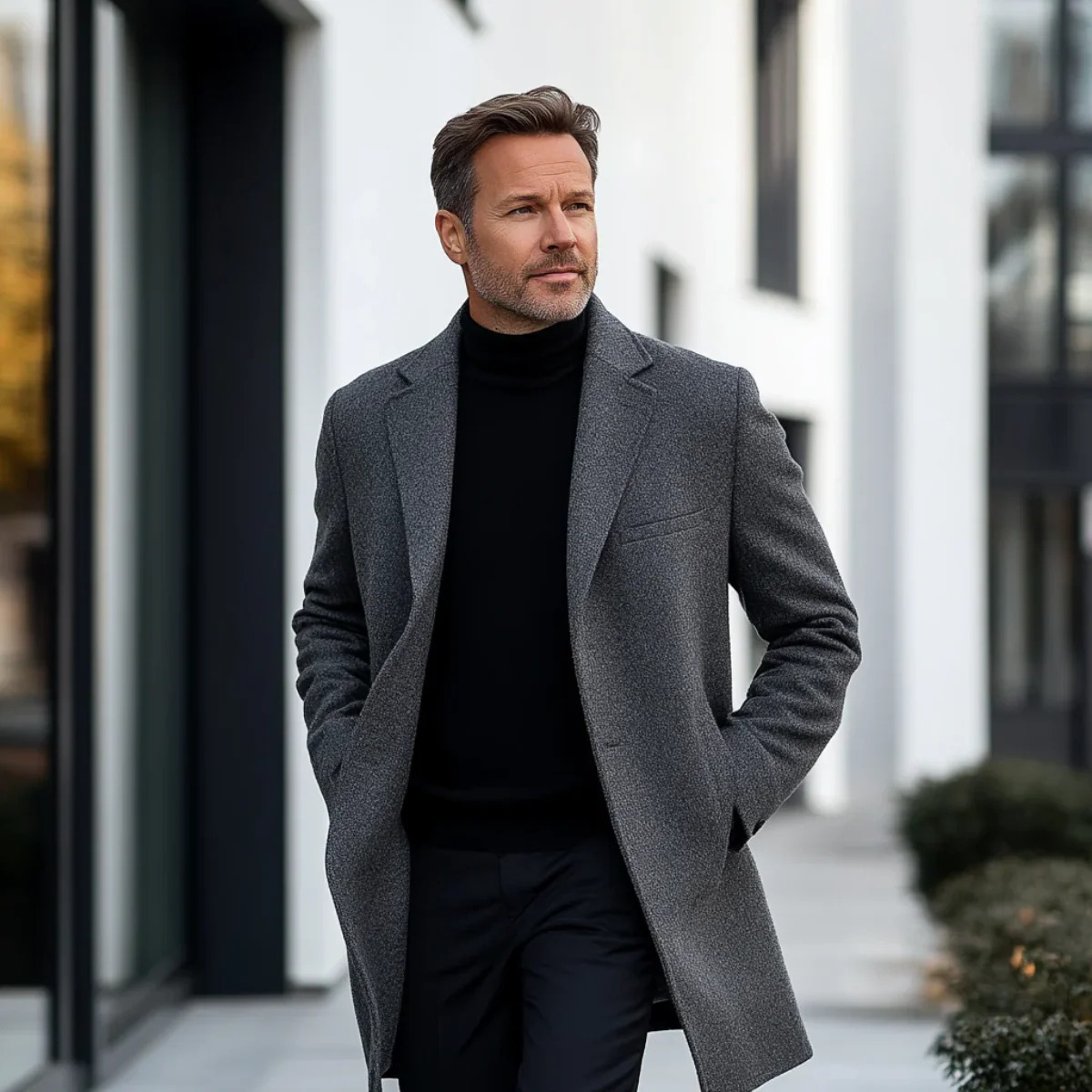 The Glastonbury Men's Classic Long Winter Smart Coat