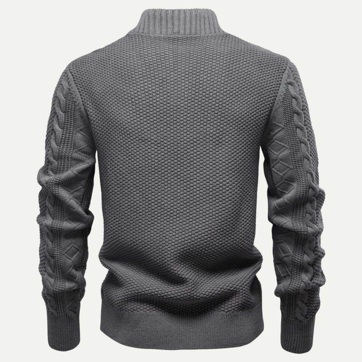 The Flintshire Men's Stylish Full Zip Warm Knitted Jacket