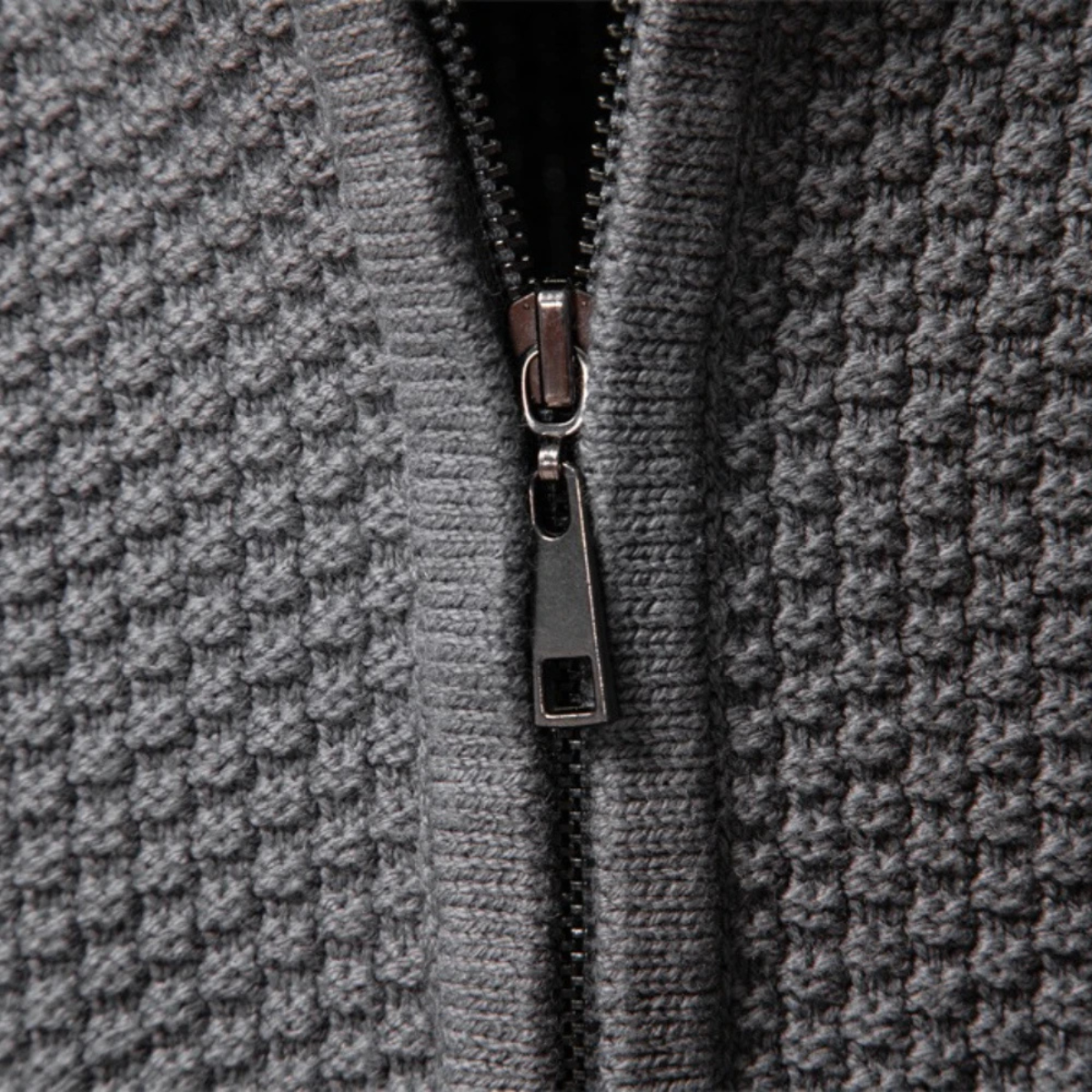 The Flintshire Men's Stylish Full Zip Warm Knitted Jacket