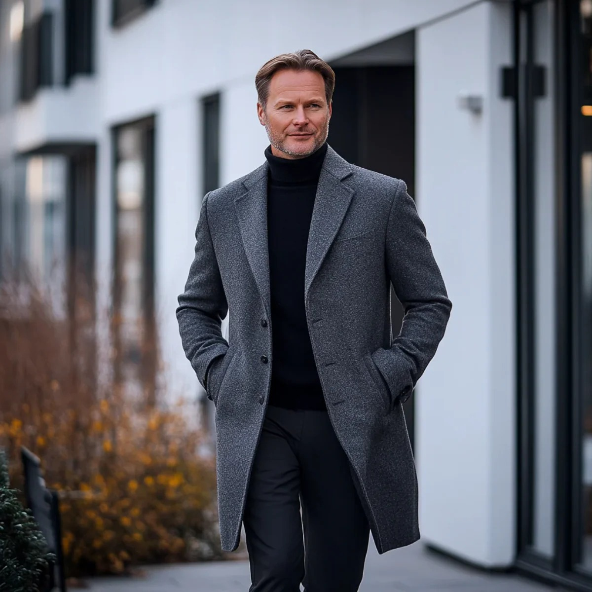 The Glastonbury Men's Classic Long Winter Smart Coat