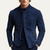 The Cirencester Men's Suede Zip Up Casual Bomber Jacket in Navy