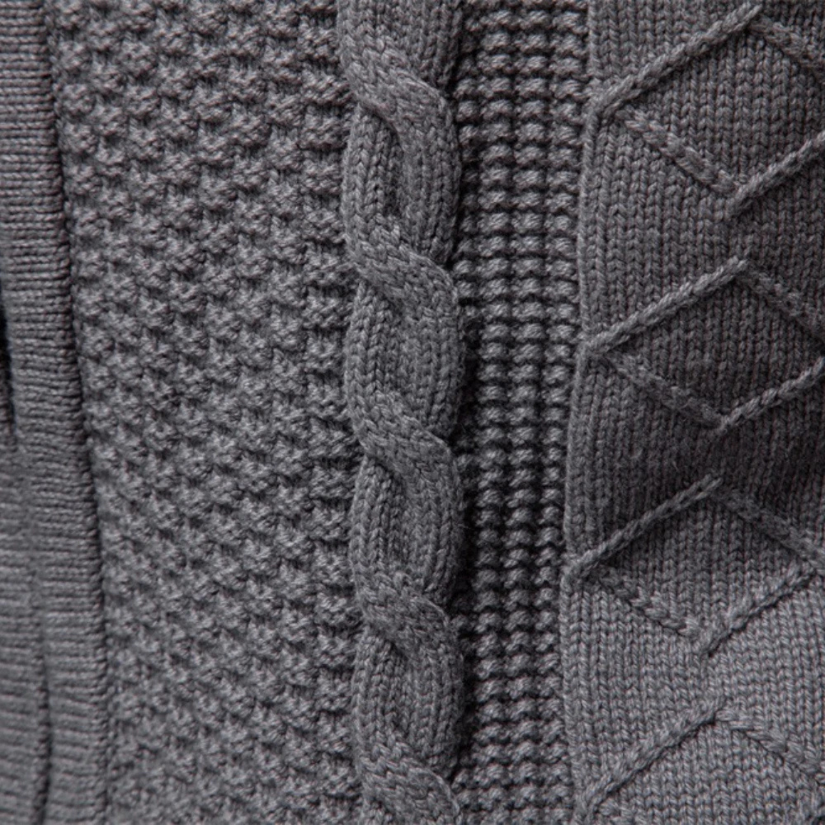 The Flintshire Men's Stylish Full Zip Warm Knitted Jacket