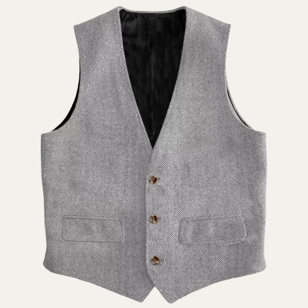 The Maiori Men’s Vintage Waist Coats Herringbone Tweed Vest