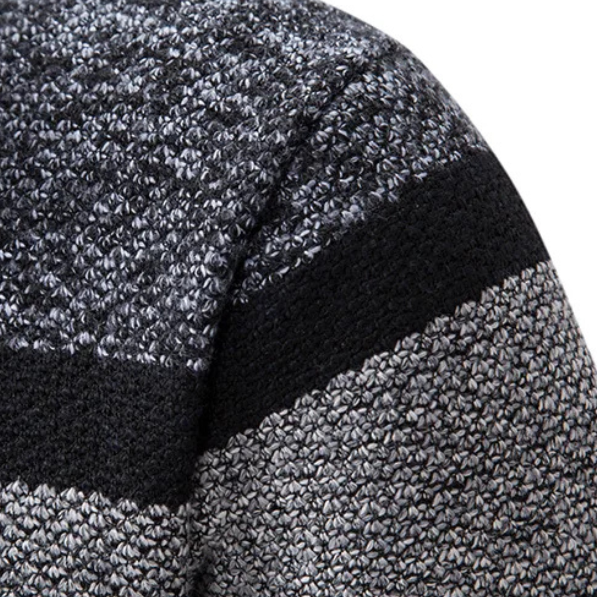 The Viareggio Men’s Knit Warm Striped Zip Cardigan