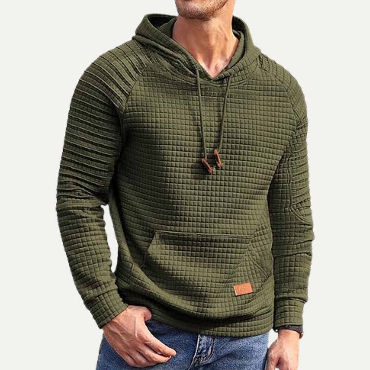 The Manarola Men’s Lightweight Waffle Knit Drawstring Jumper