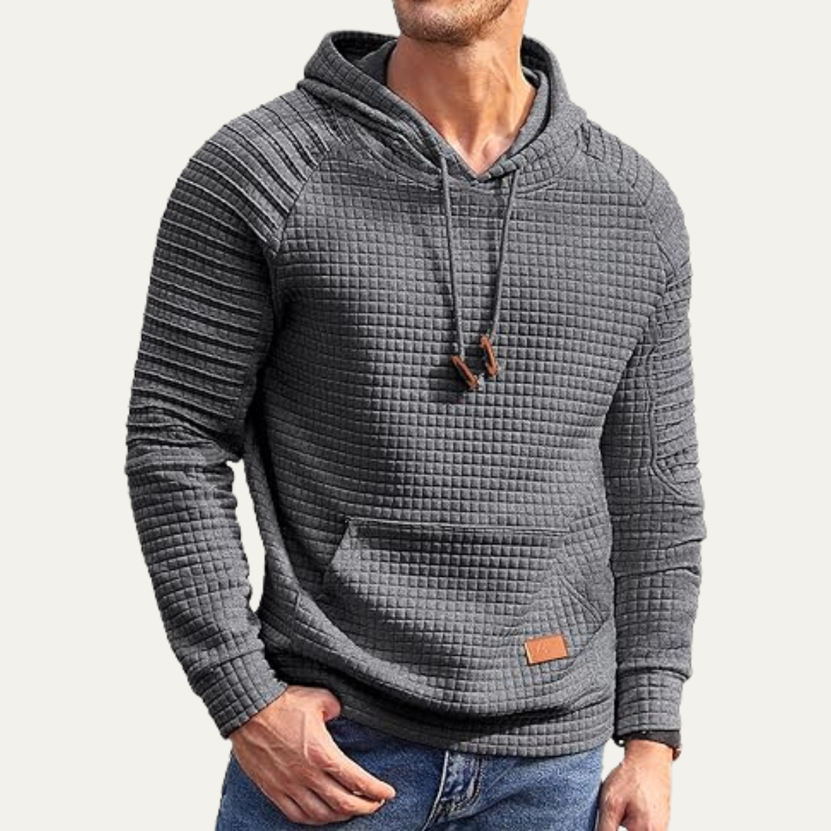 The Manarola Men’s Lightweight Waffle Knit Drawstring Jumper