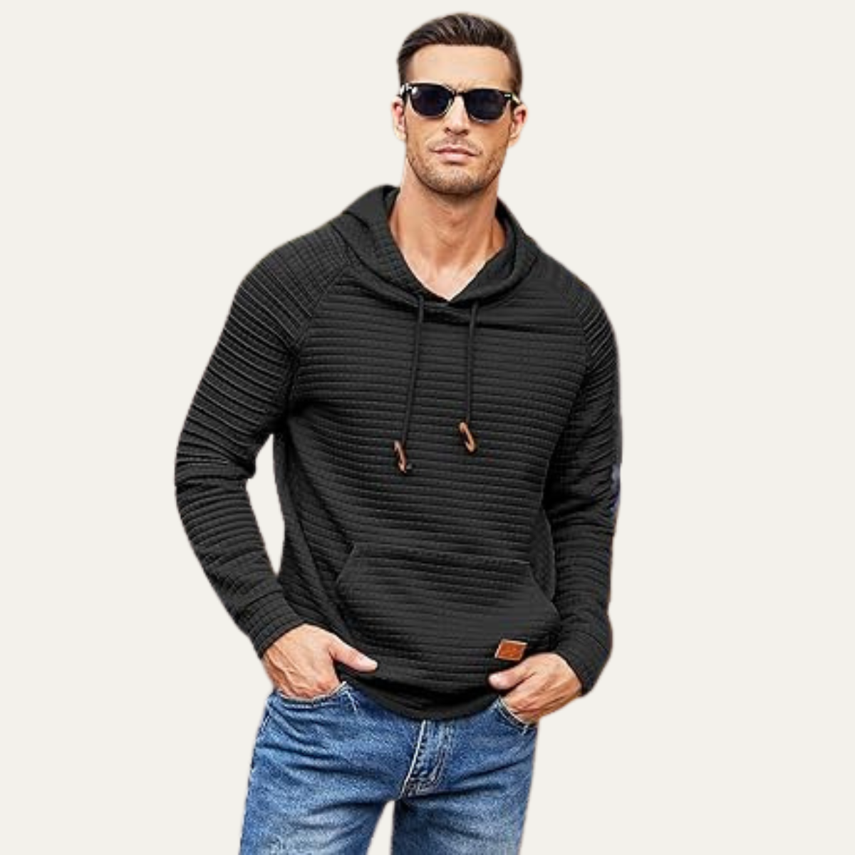 The Manarola Men’s Lightweight Waffle Knit Drawstring Jumper