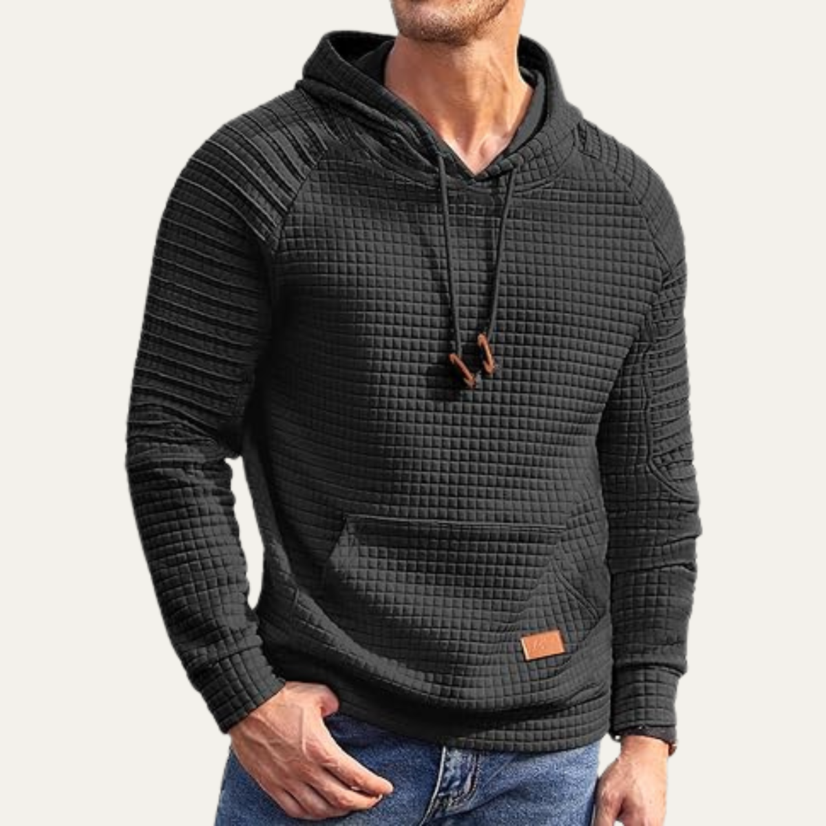The Manarola Men’s Lightweight Waffle Knit Drawstring Jumper