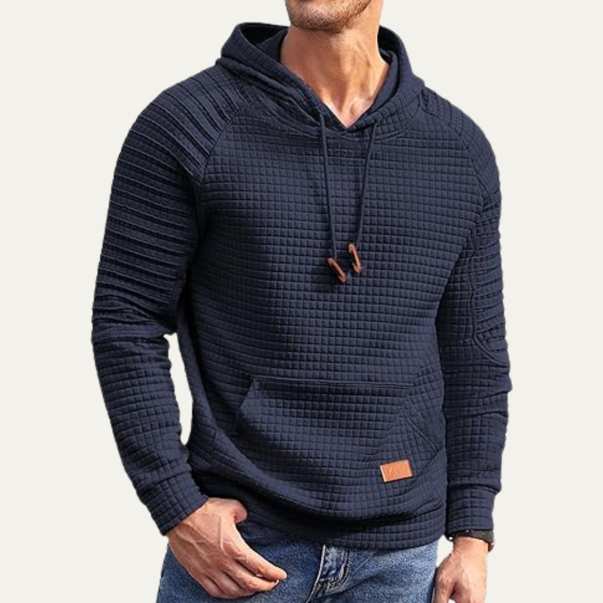 The Manarola Men’s Lightweight Waffle Knit Drawstring Jumper