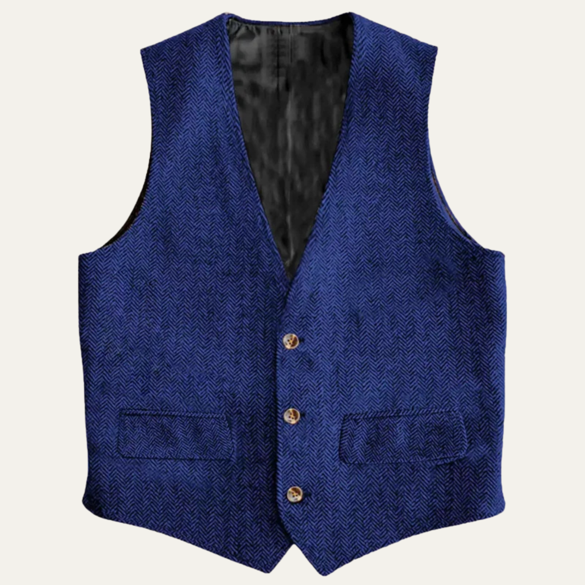 The Maiori Men’s Vintage Waist Coats Herringbone Tweed Vest