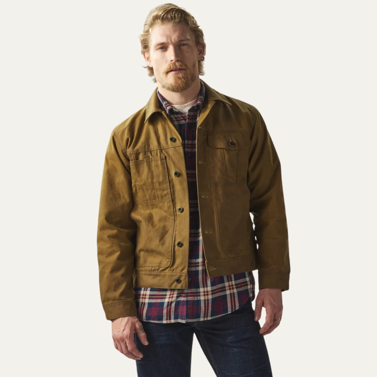 The Arcachon Men’s Vintage Waxed Canvas Work Cruiser Jacket