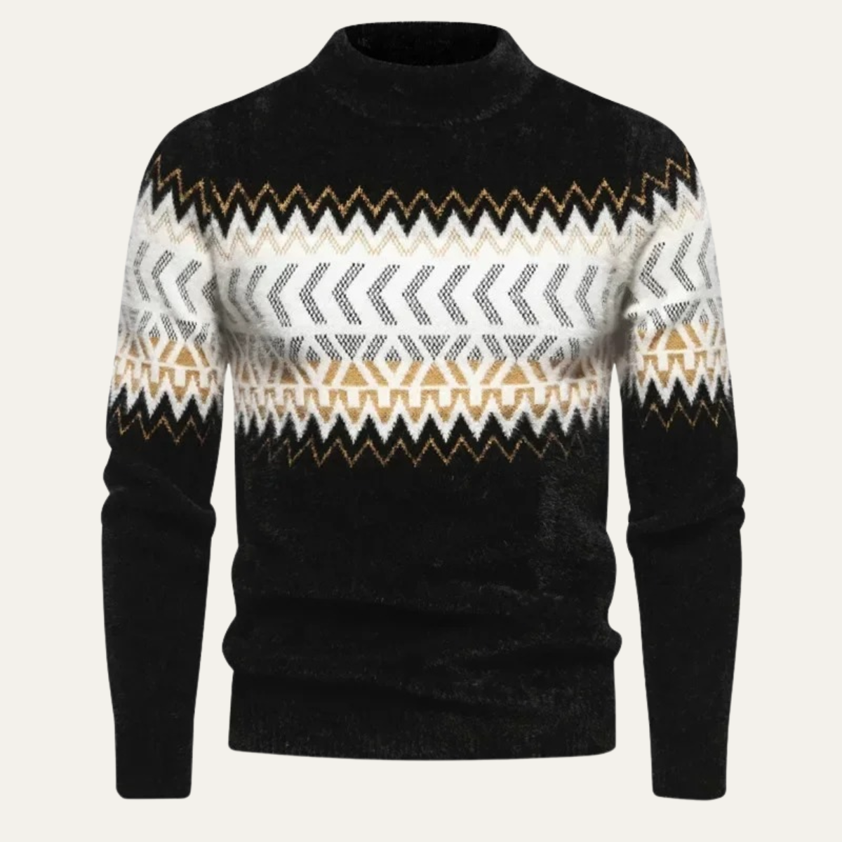 The Bormio Men’s Winter Patterned Crew Neck Knit Jumper