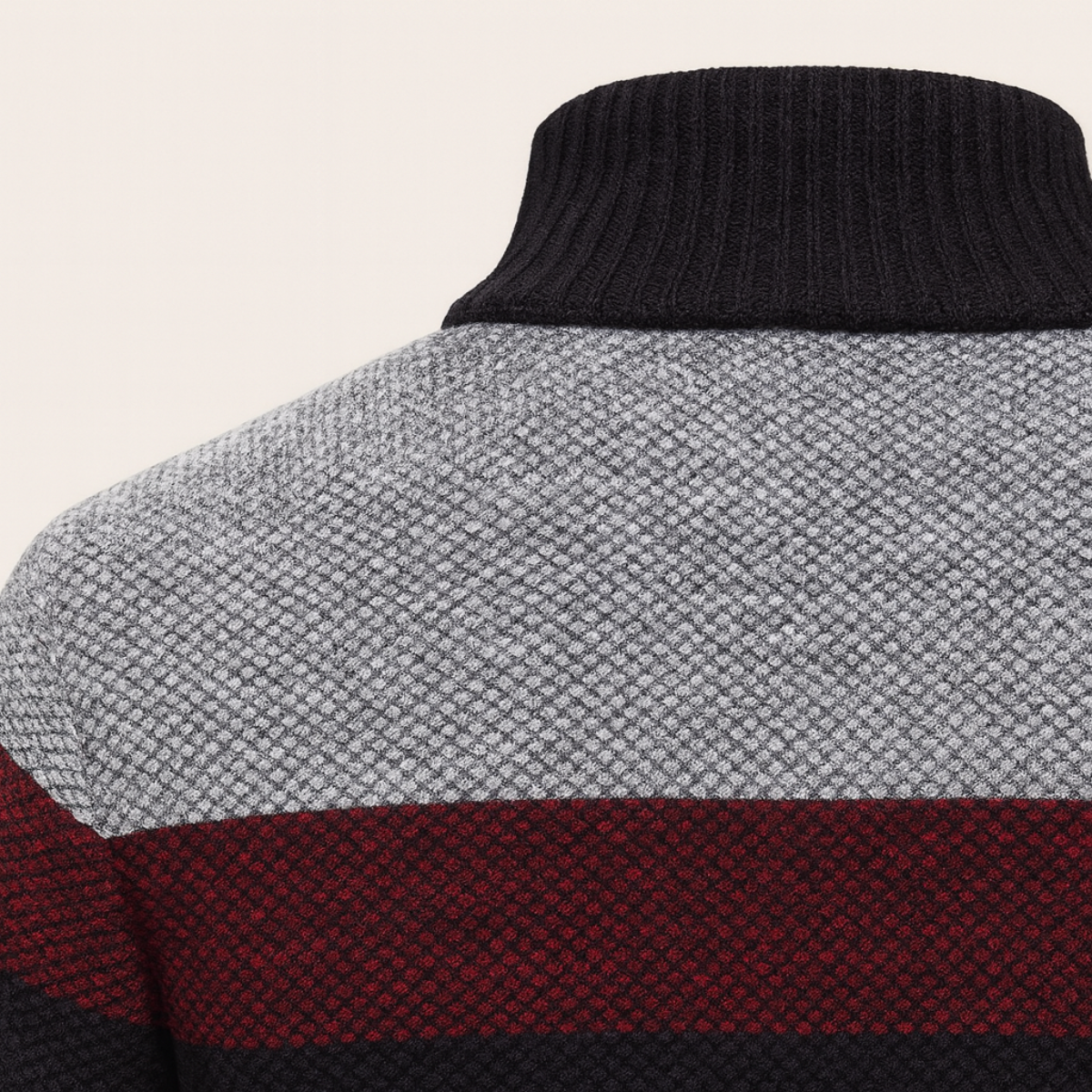 The Desenzano Men’s Knit Winter Striped Zip Cardigan