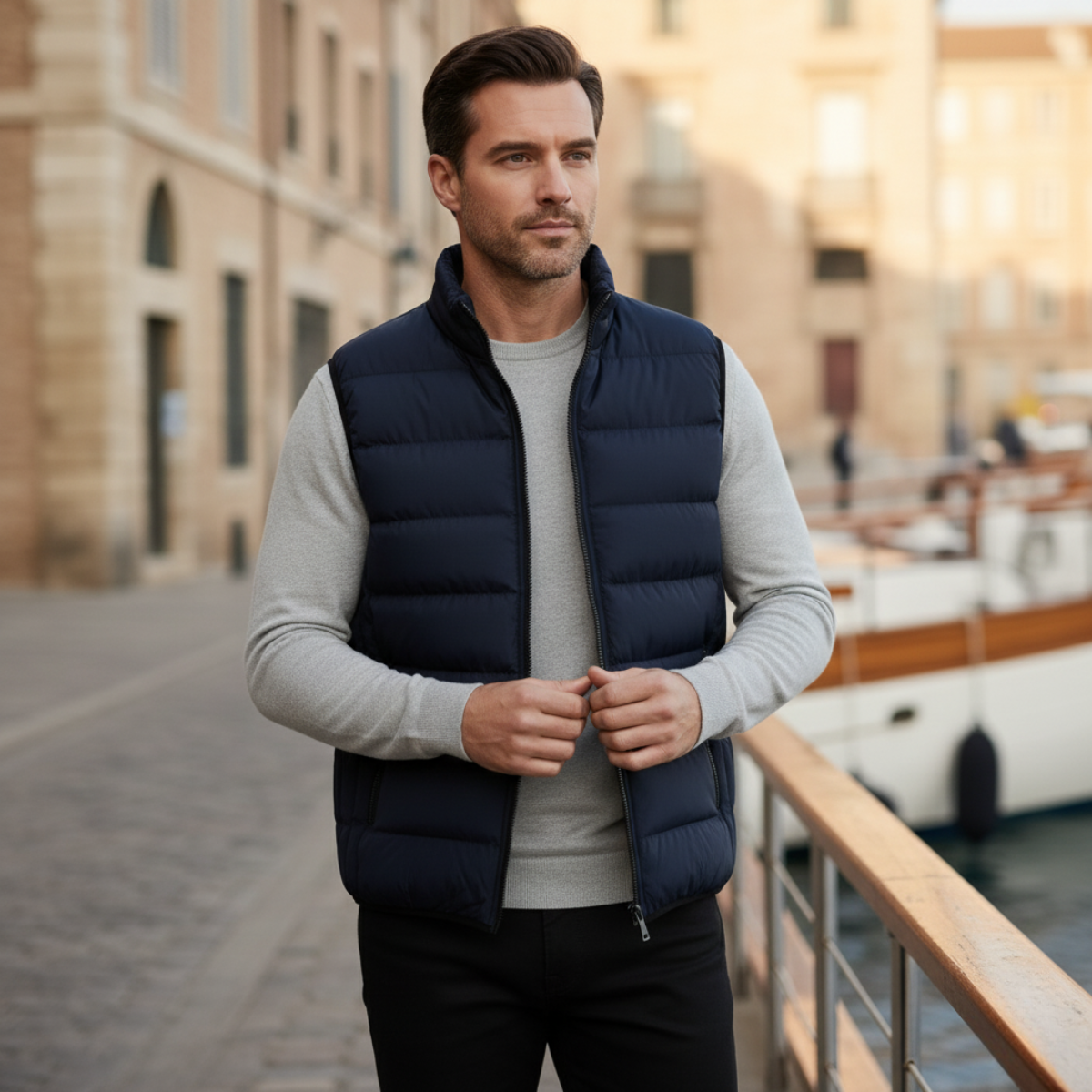 The Chiron Men’s Luxury Puffer Quilted Gilet - 2025