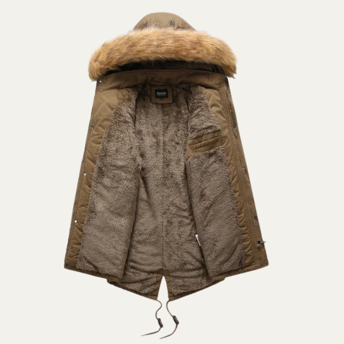 The Manchester Men’s Wam Hooded Winter Parka Coat with Fur Trim