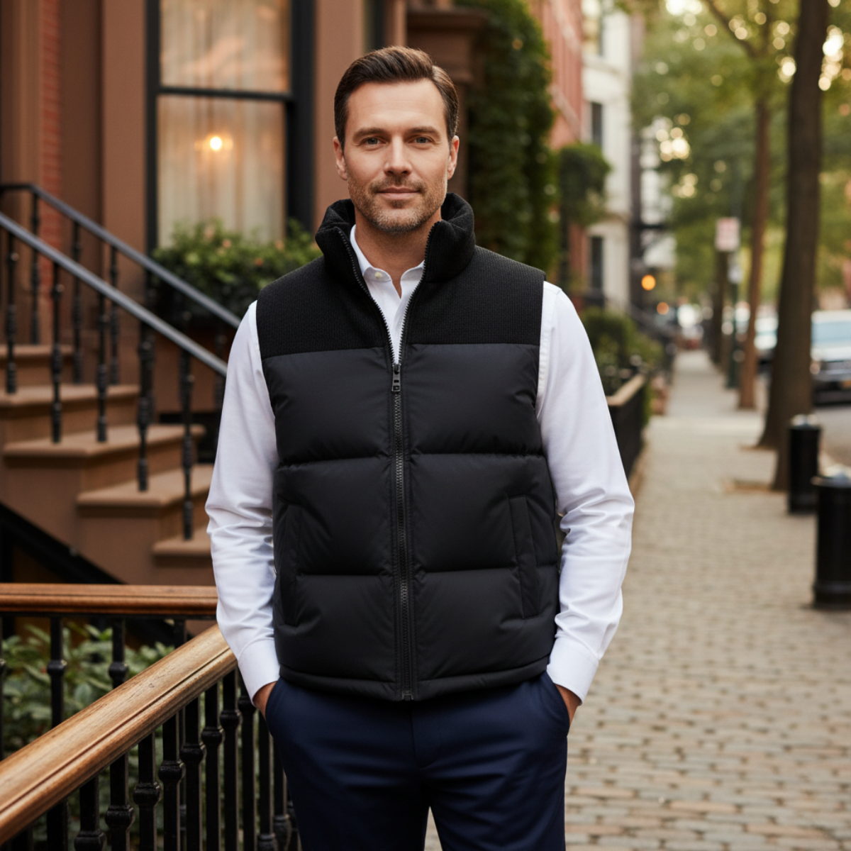 The Port Isaac Men's Stylish Quilted Puffer Gilet