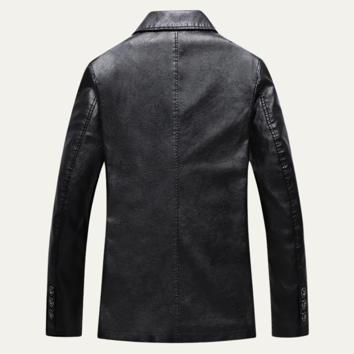 The Portofino Men’s Button Up Leather Winter Jacket