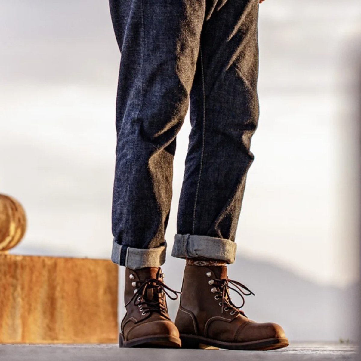 The Grayfield  Men’s Lace Up Combat Leather Boots