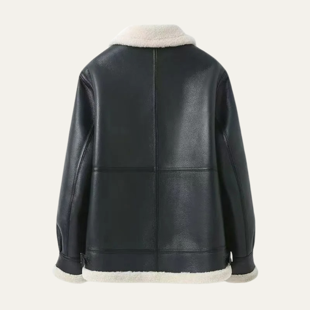 The Cala Luna Men’s Shearling Aviator Winter Jacket with Fleece Lining