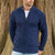 The Galway Cable Knit Full Zip Wool Cardigan for Men