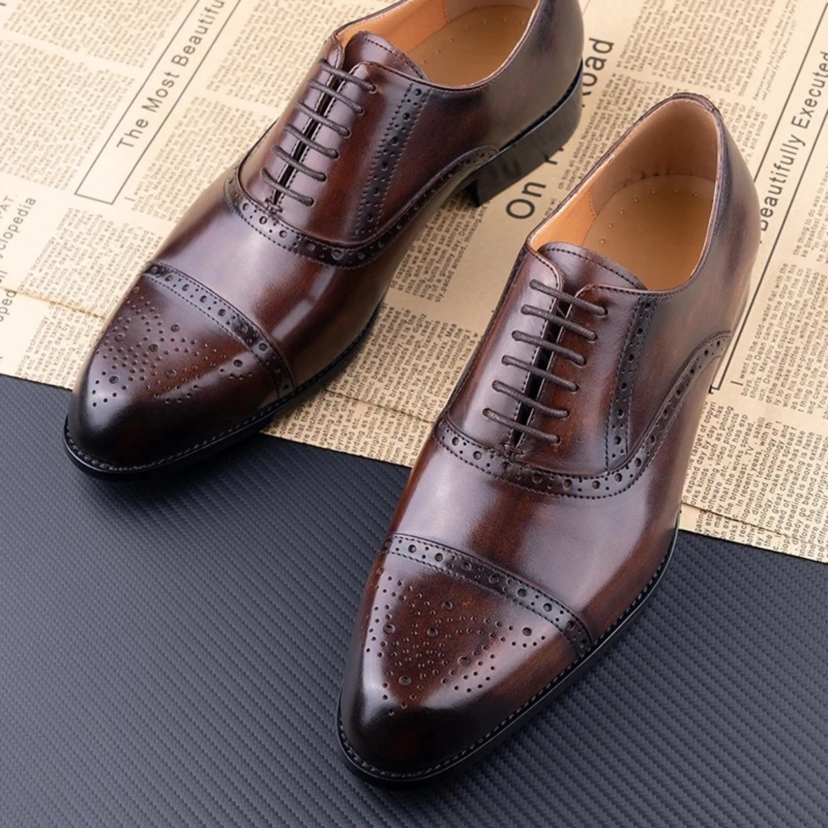 The Malcesine Men’s Leather Dress Shoes – Cowhide Formal Dress Shoes