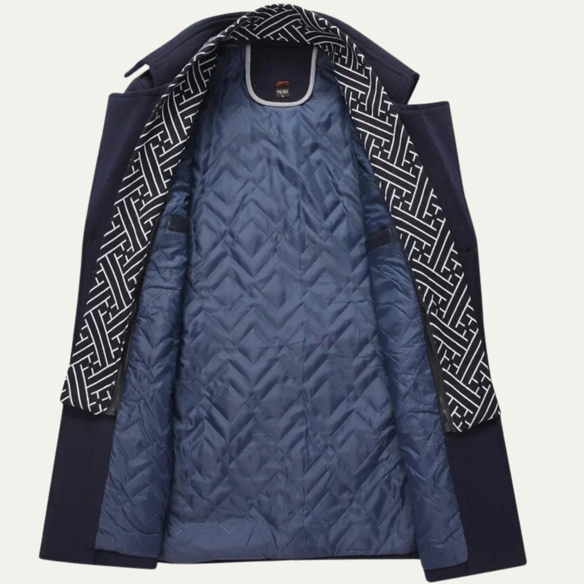 The Siena Men's Wool Blend Long Trench Coat with Lapel Collar