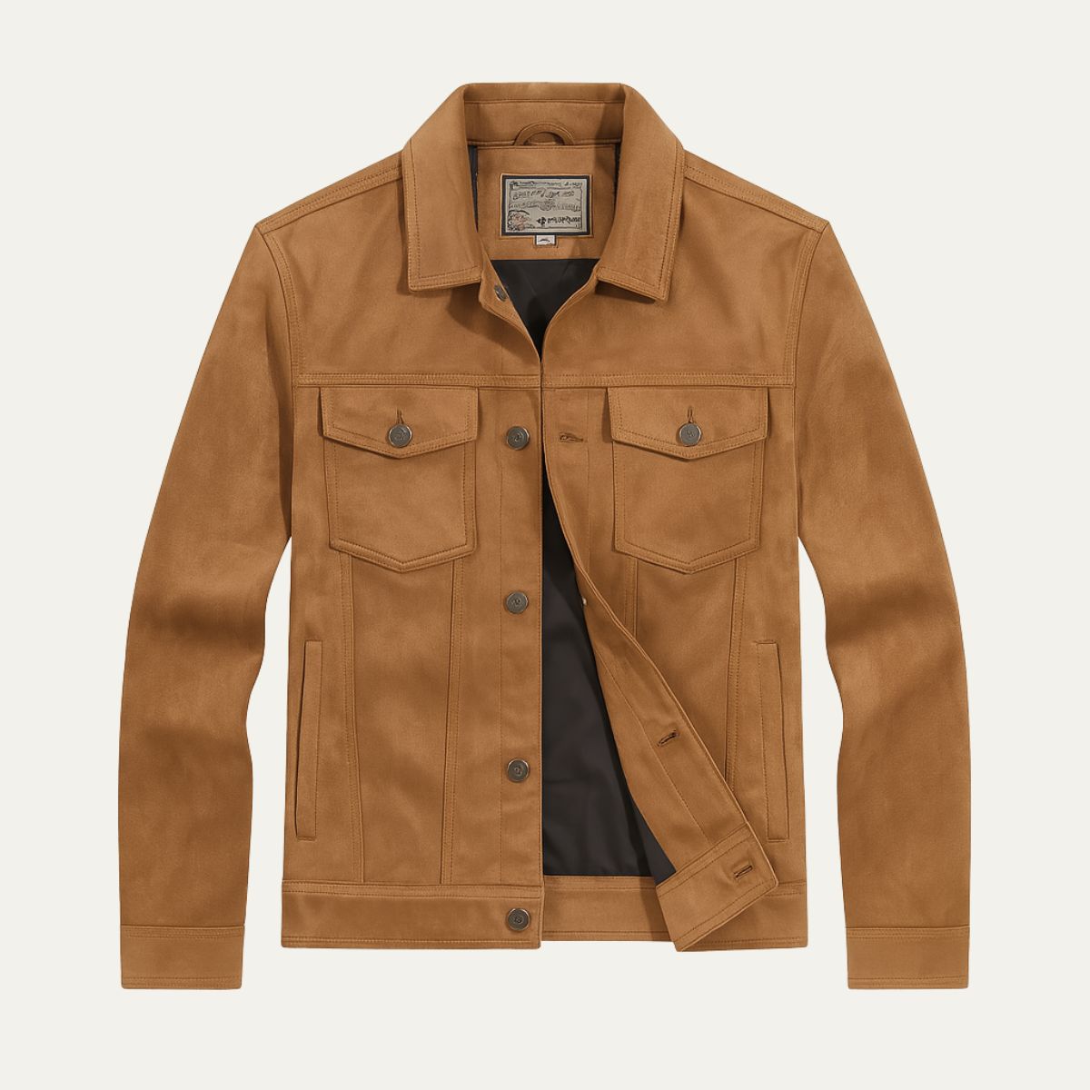 The Vintage Suede Cargo Jacket for Men — Lightweight Outdoor Style