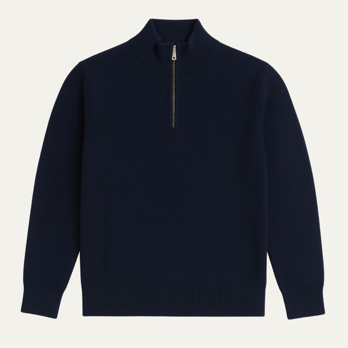 The Old Money Half-Zip Jumper for Men – Navy Blue