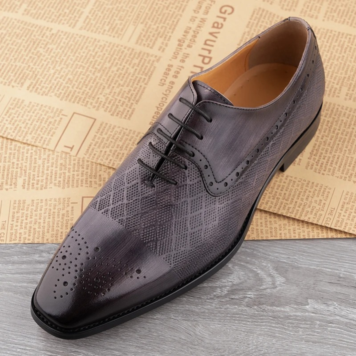 The Bolzano Men's Leather Dress Shoe – Lace Up Smart Shoe