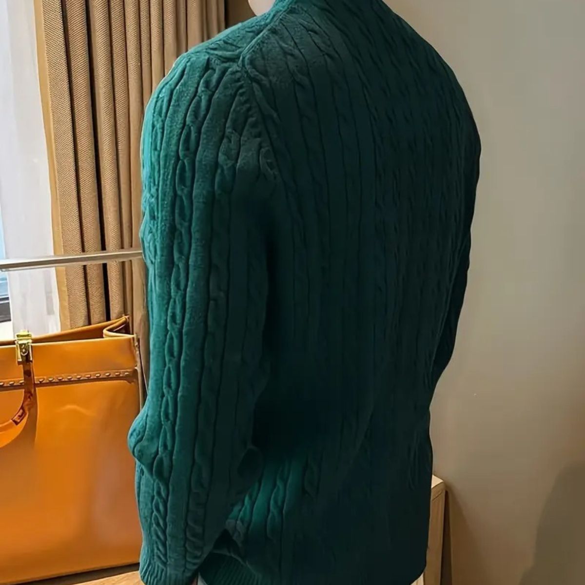 The Versailles Cashmere Merino Wool Knit Jumper for Men - Green