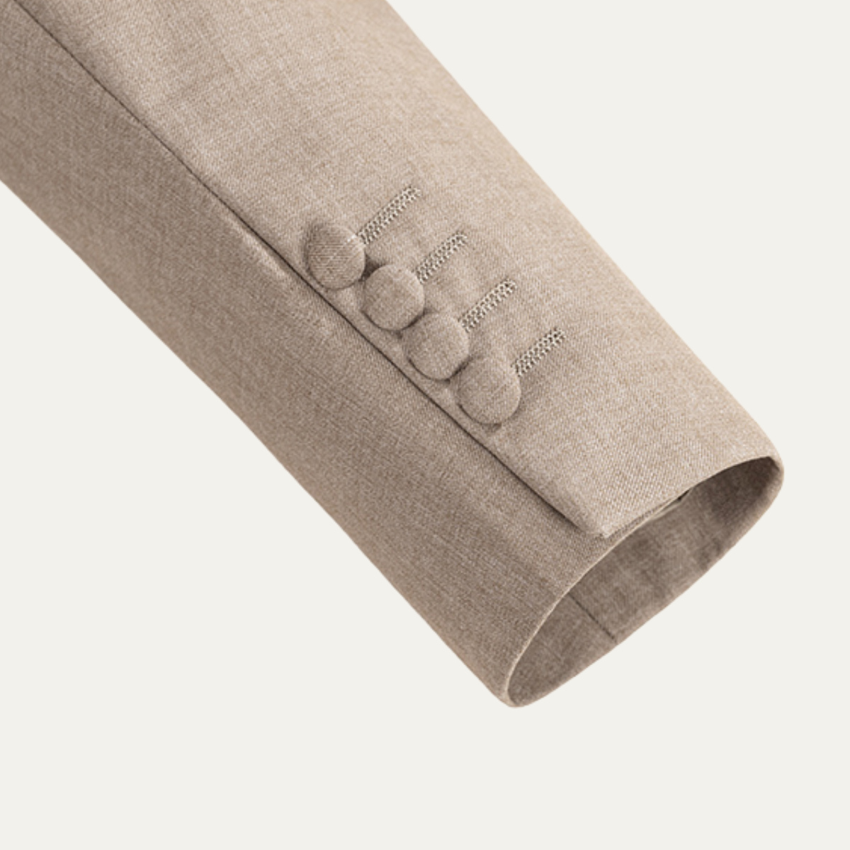 The Peschiera Men's Elegant 2 Piece Slim Fit Suit – Beige Formal Blazer & Trousers Set