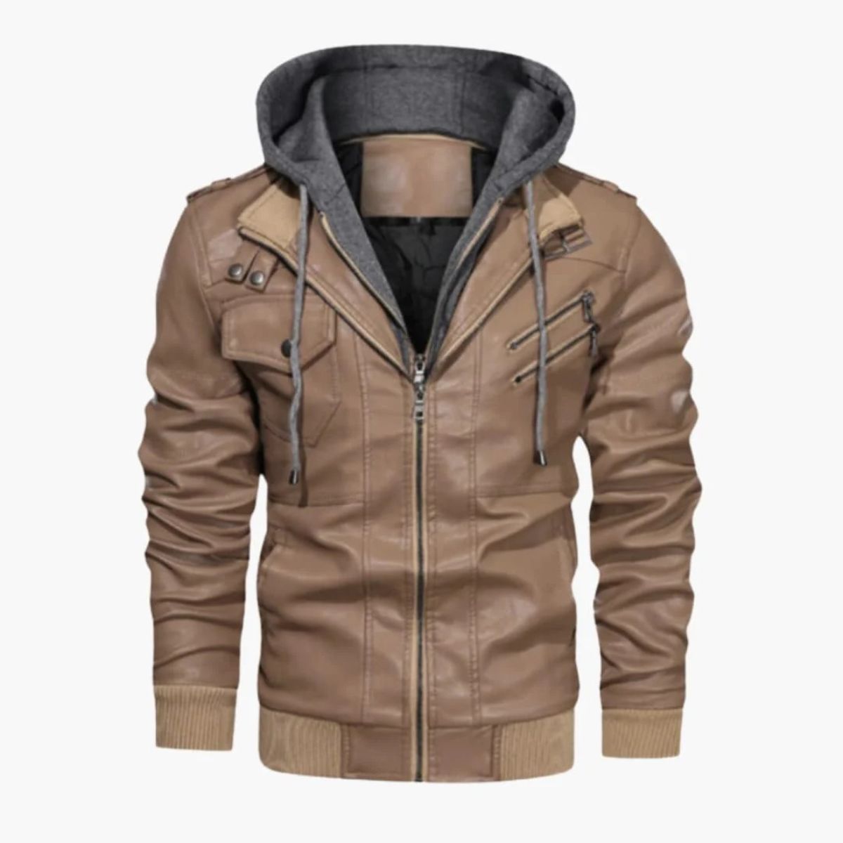 The Palermo Leather Bomber Jacket – Men’s Hooded Classic Style